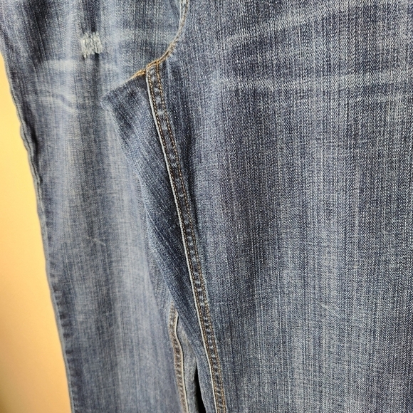 Lands End Womens Low Rise Fit & Flare Dark Wash Jeans-Size 33 - Picture 4 of 12